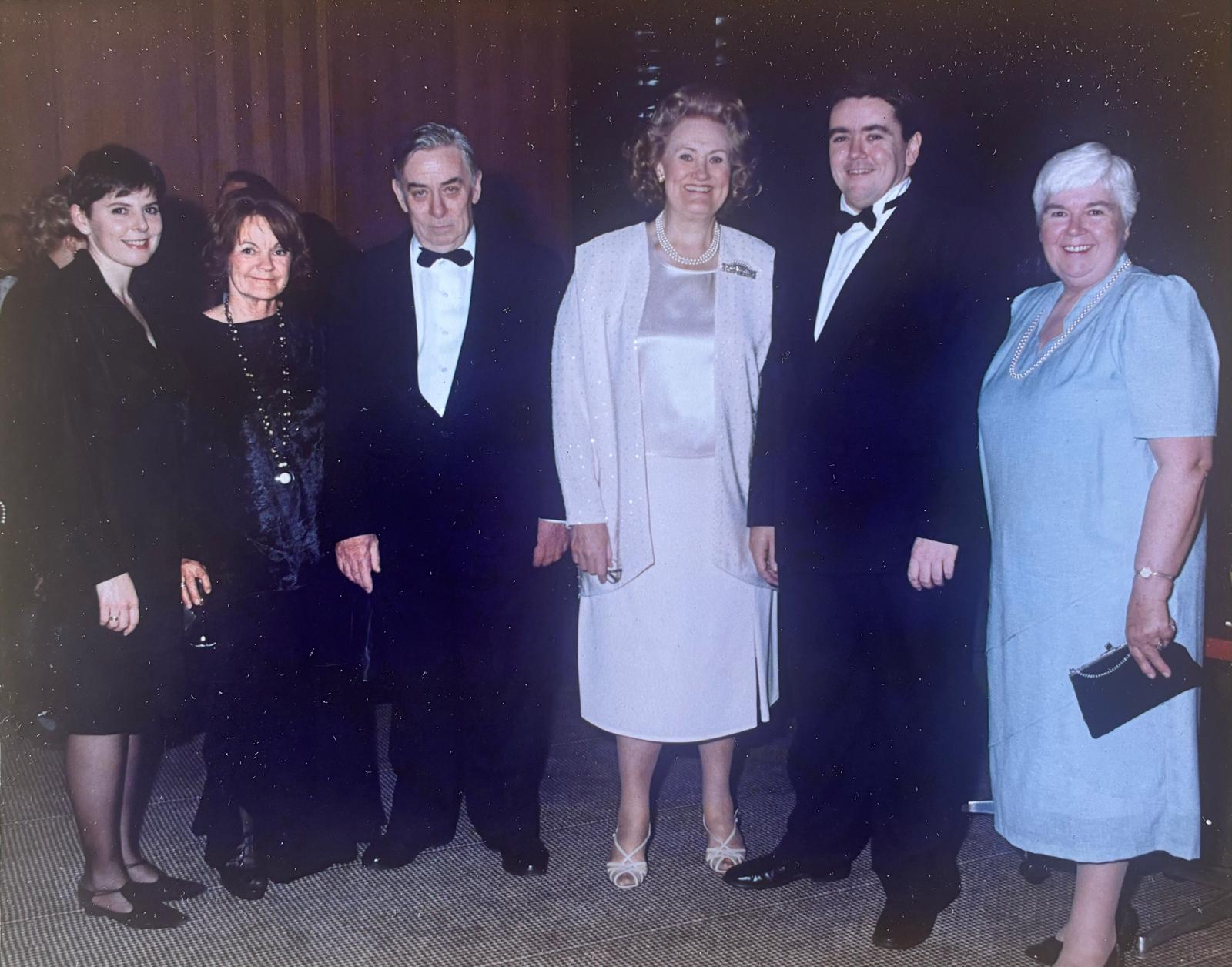 James Hancock with Dame Joan Sutherland and family at an awards presentation